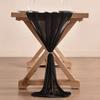 4PCS Sage Green Chiffon Wedding Table Runner,Chair Sashes Gauze Sheer Vintage Dining Birthday Party FestivalCake Table Decor