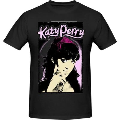 ARKJONVH Herren Katy Music Perry Muster Reines Baumwoll-T-Shirt, Atmungsaktives und Elastisches Freizeit-T-Shirt(3)