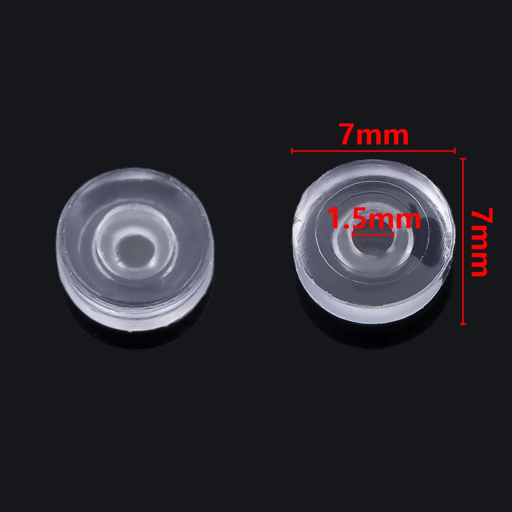 50pcs-1000pcs Soft Silicone Rubber Earring Back Stopper for Stud Earrings DIY Earring Findings Accessories Bullet Tube Ear Plugs