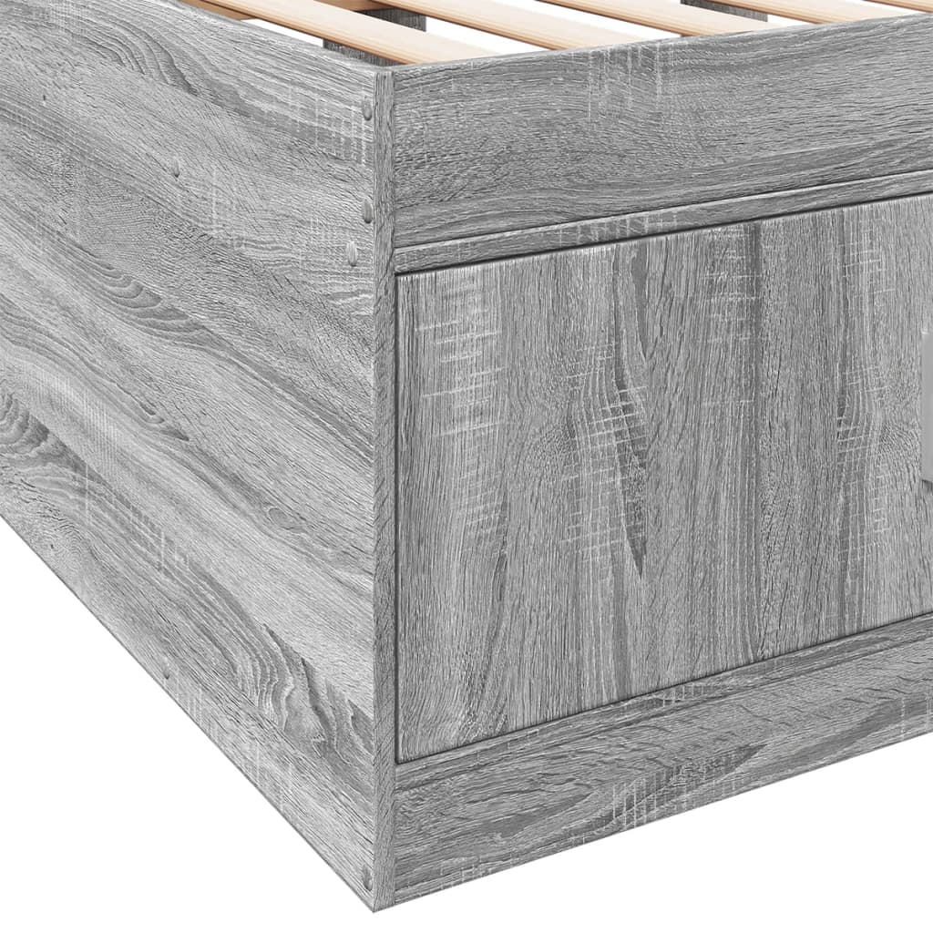 Daybed with Drawers Without Mattress Gray Sonoma 75x190 cm