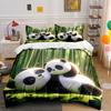 "Panda-Themed Cozy Relaxation Set" Exquisite Three-piece Bedding Set Gift for Kids and Adults