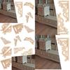 European Style Solid Wood Wooden Flower Cabinet Door Decoration Accessory