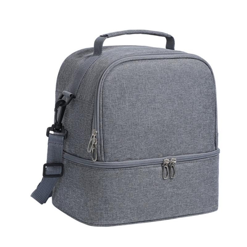 

Insulated Bag Thermal Bag Cool Bag Picnics Bag Large Capacity Lunch Bag Lunch Box for Work Camping Travel School Office серый
