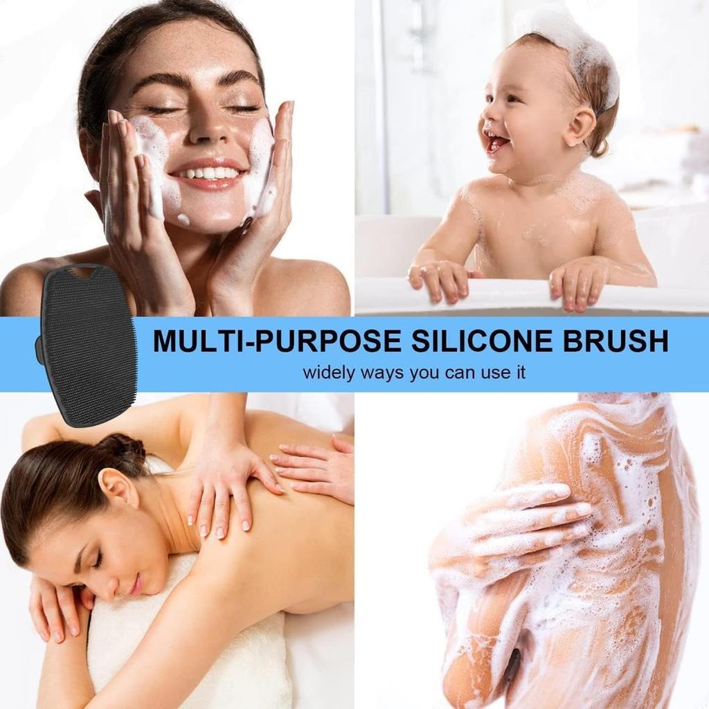 BANSHIK Body Scrubber for Bathing - Dead Skin Remover, Premium Super Soft Silicone Body Shower Scrub, Reusable Body Cleansing Brush for Men, Women