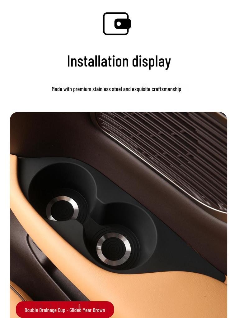 BYD D9 Third Row Car Door Silicone Storage Mat & Cup Holder Accessory