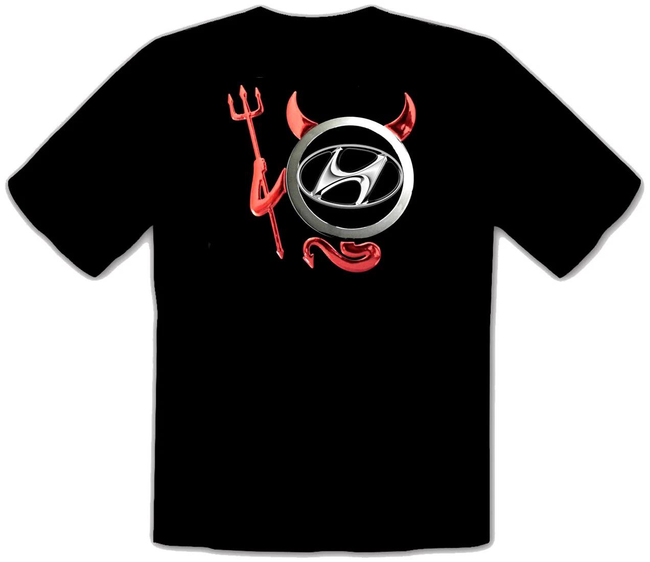 Hyundai Devil Devil Car Logo Car BLACK T-Shirt -214- S
