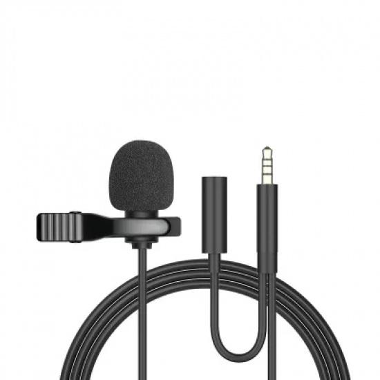 Portable 1.5m Mini Type C Microphone USB Condenser Clip-on Lapel Mic 3.5mm Wired Microfon for PC Laptops Professional Recording