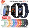 Band For Huawei Band 10 9 8 Strap Accessories Replacement Sport Bracelet Correa Huawei Band 10 9 8 Soft Case+Silicone Wristband