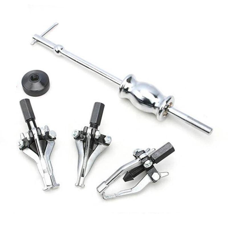 5Pcs Slide Hammer Puller Set Dent Hub Gear Puller Tool Metal Internal and External Puller for Pulling Out Gears Bearings