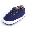 Baby Jungen Canvas Schuhe Weiche Sohle Rutschfest Klassischer Stil Lauflernschuhe Kariertes Patchwork Einfarbig Sportliche Sneaker