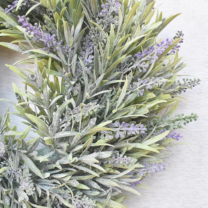 Artificial Lavender Wreath Door Decor French Blue Wedding Home Window Display Small Size
