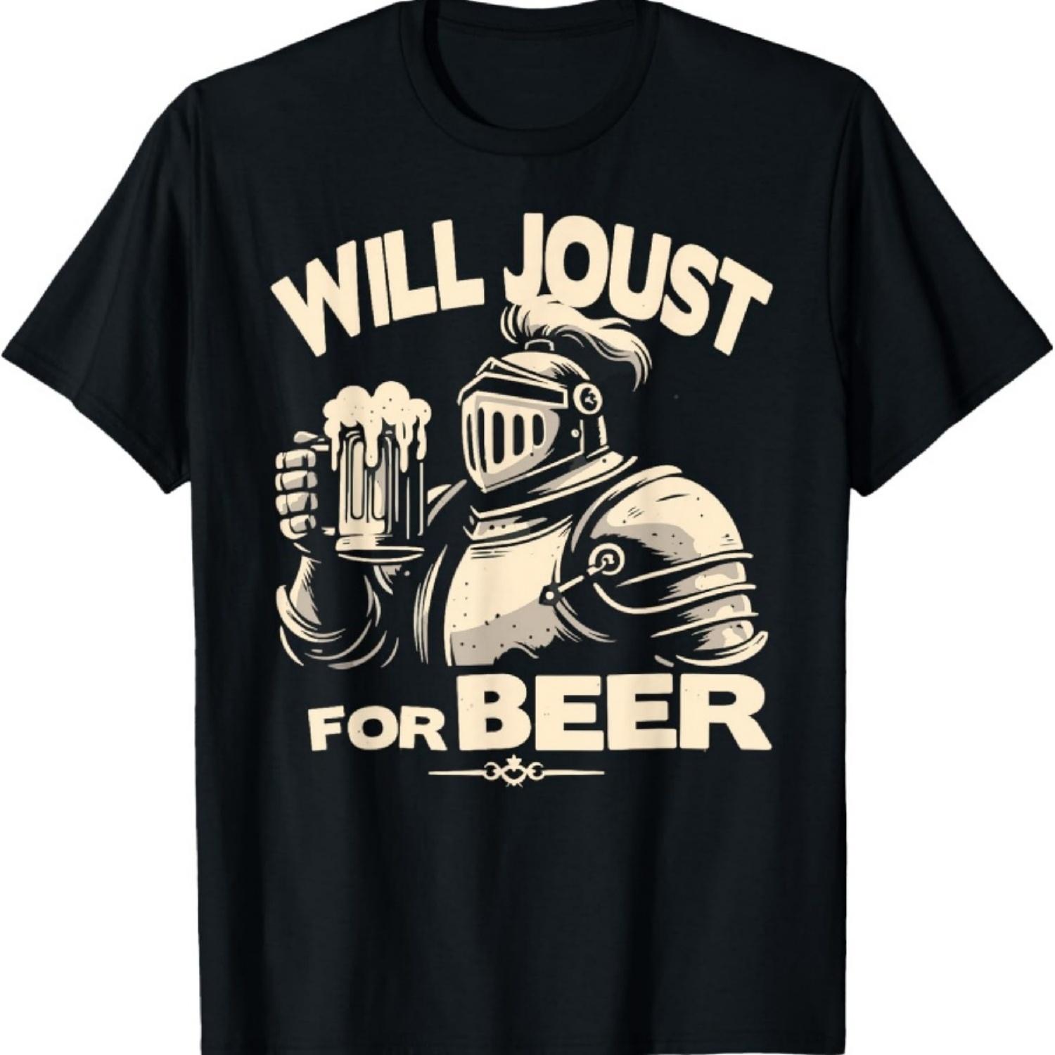 

Medieval Renaissance Festival, Knight Beer Joust, Ren Faire T-Shirt XXXXXL чорний