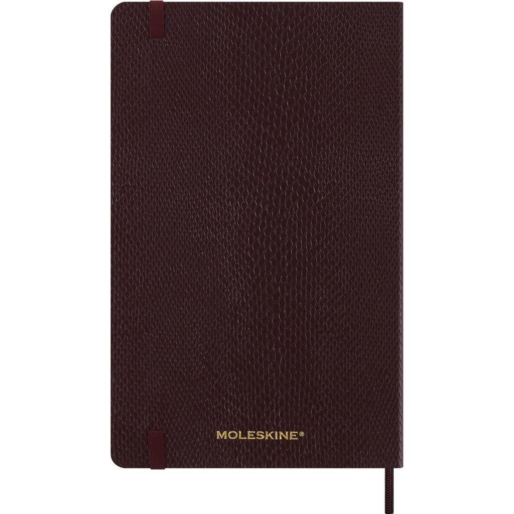 Moleskine 2026 Weekly Planner 12-Month Precious & Ethical Large Black Vegan Leather VEGEA Python Pattern DSPRETB12WN3BY26