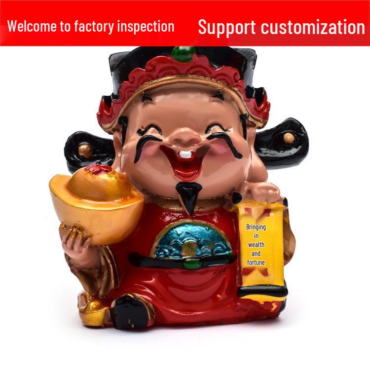 Creative Cartoon Resin Ornament: Wealth Path Decorations for Living Room & Cake Baking Gold Ingot