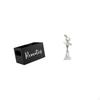Retro Wooden Remote Organizer And Modern Ballerina Figurine Art Sculpture for Table NightStand Couch