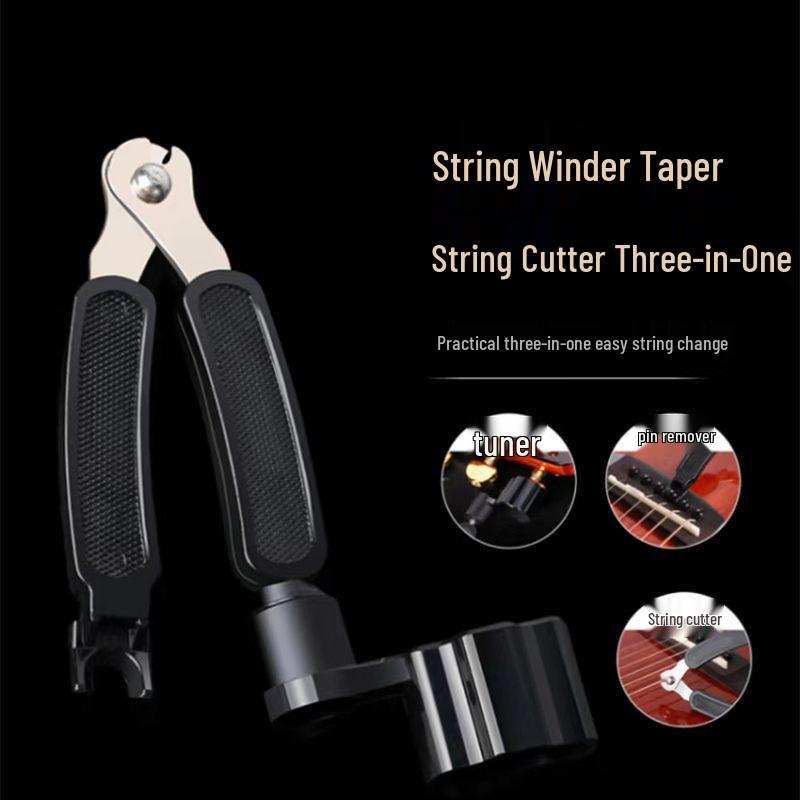 Folk Guitar 3-in-1 String Changing Tool: Winder, Cutter, and Bridge Pin Puller