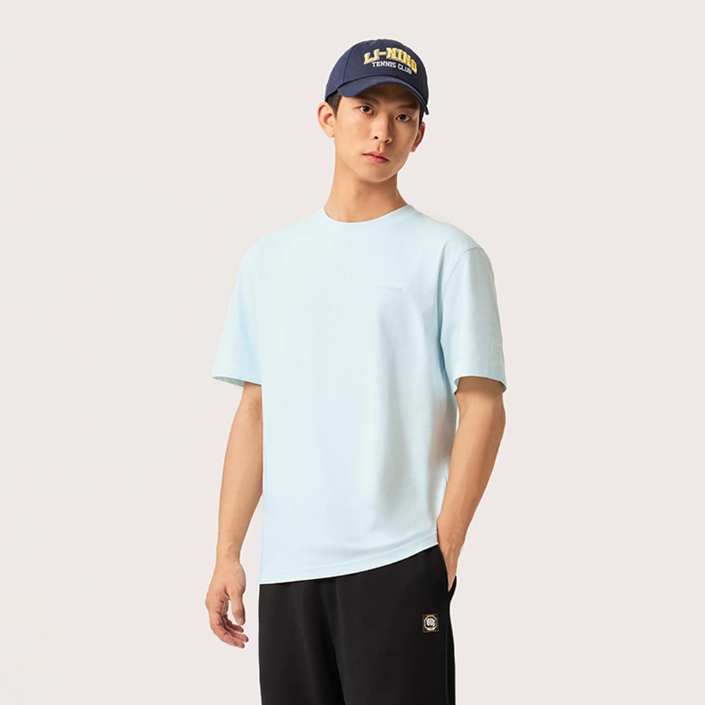 Li Ning T Shirt Unisex Light Sky Blue AHSV229-3