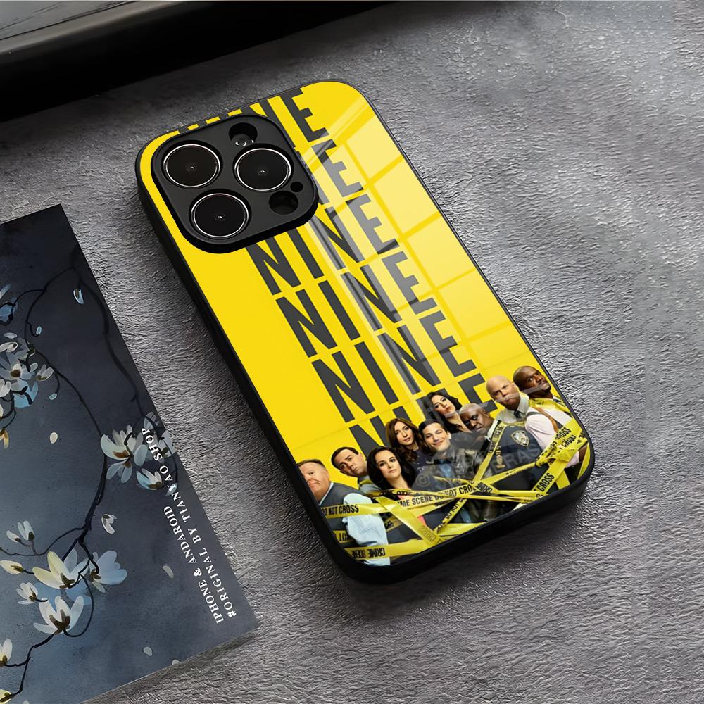 B-Brooklyn Nine-Nine 99 Handyhülle Für IPhone 17 Air 16 E Pro Max 15 14 13 Mini 12 Pro 11 Max Plus Schwarze Glasabdeckung