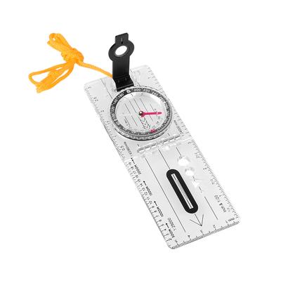 Compass Map Scale Ruler Folding Survival Waterproof Multifunctional for Outdoor Hiking Camping Survival Guiding Tool