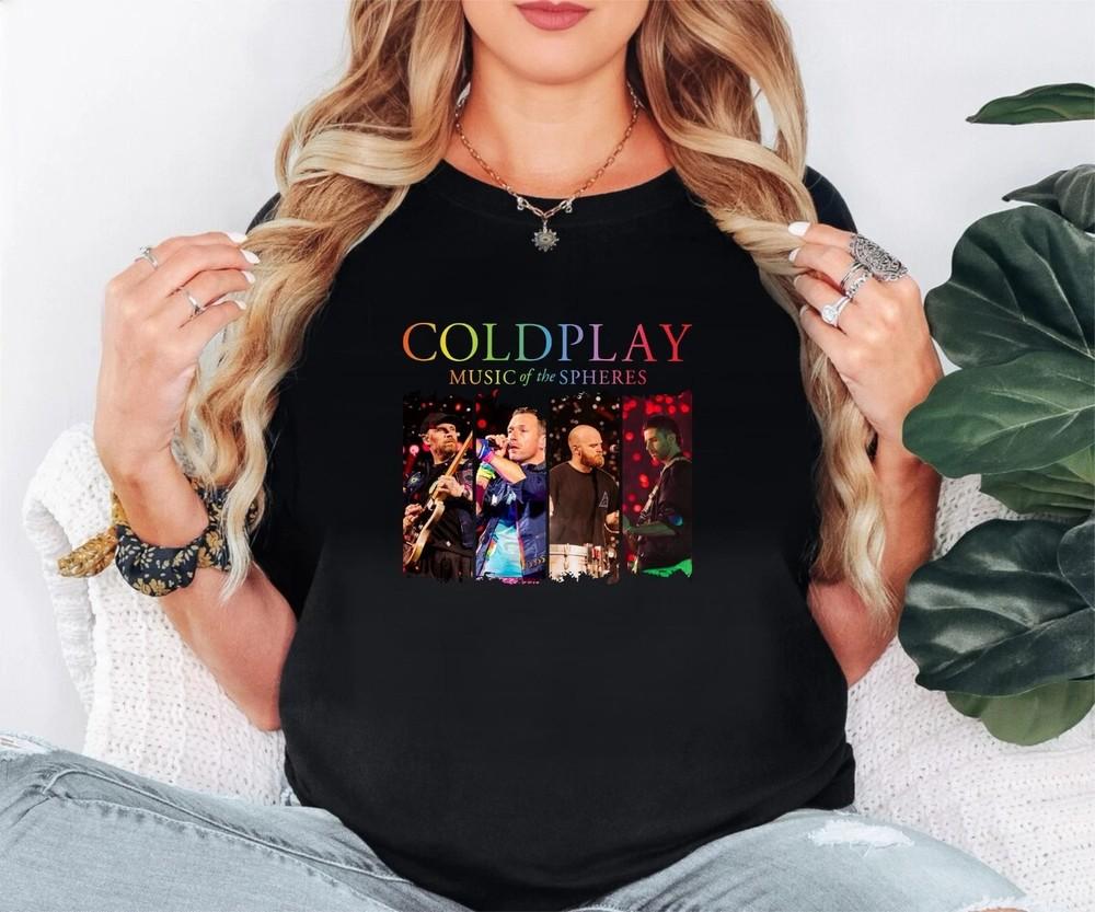 Cold Play Concert T-shirt, Play Rock band Music Tour World Tour 2025 Top Unisex T-Shirt L