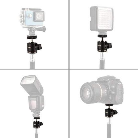 UTEBIT Clamp Camera Head Set with Camera Load Capacity Projector Reinforced Can Be Installed on Widths of 60mm or Ball Shoe For 1/4 Screw, Stand,