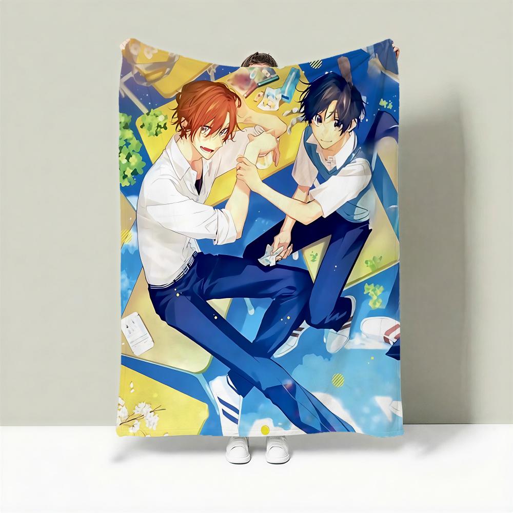 

Anime S-Sasaki and Miyano Throw Lightweight 240g Flannel Blanket Soft Skin-friendly for Summer Cooling 75cmx90cm