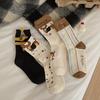 Winter and Autumn Children's Cute Sausage Dog Cartoon School-style Ankle Socks, Versatile Long Socks