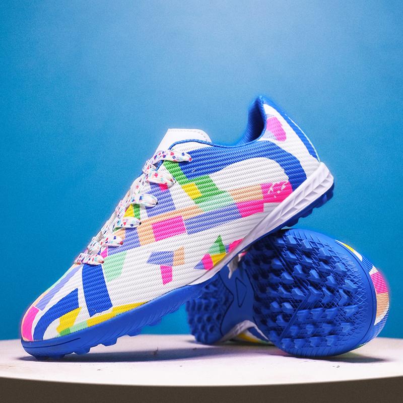 Men Football Boots Long Spikes High Ankle Soccer Shoes TF Kids Outdoor Grass Cleats Soccer Boots Training Sport Football Shoes