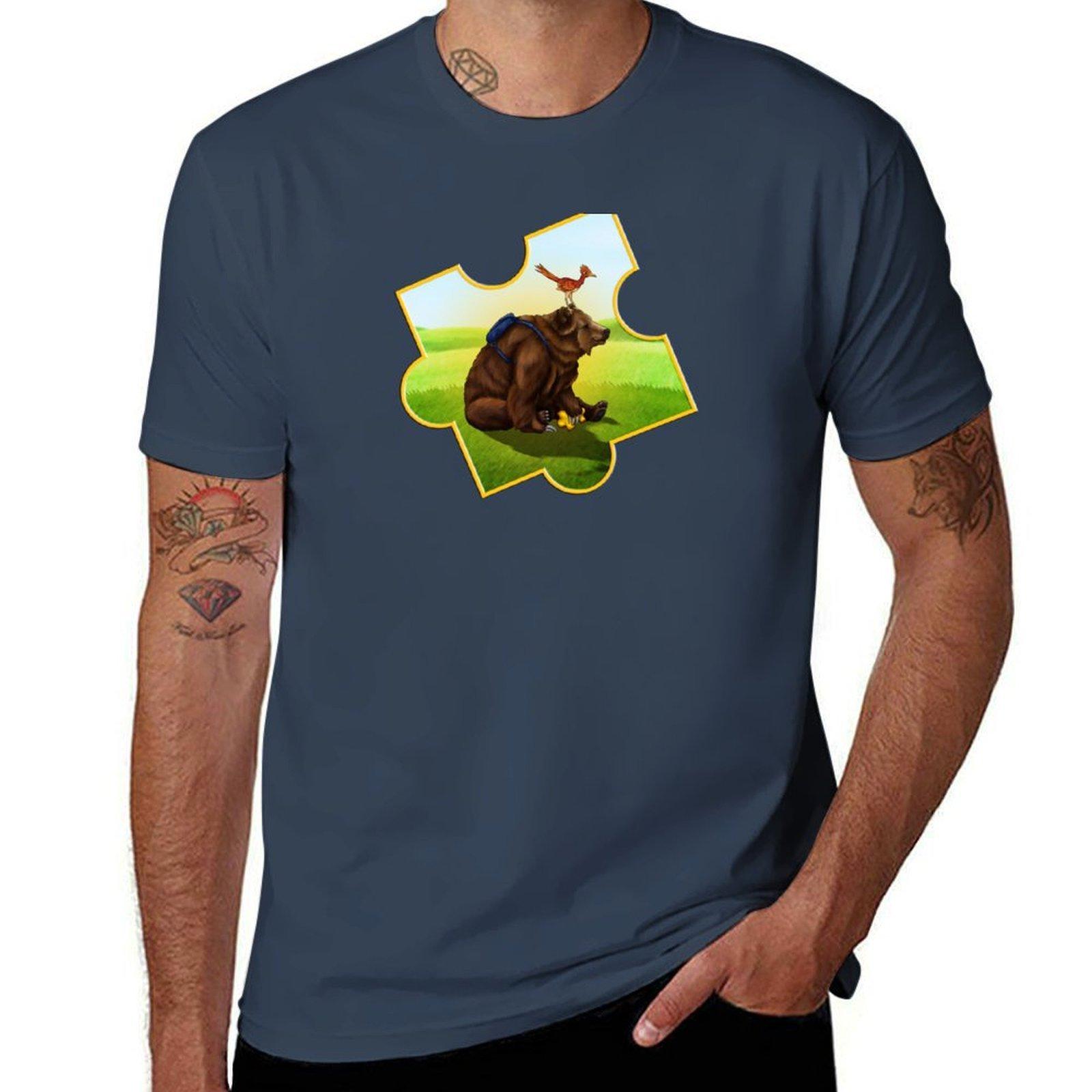 A Bear And A Bird Tshirt Water Resistant Casual Tshirt S