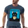 Black Cat Coffee TShirt Soft Durable Cotton TShirt
