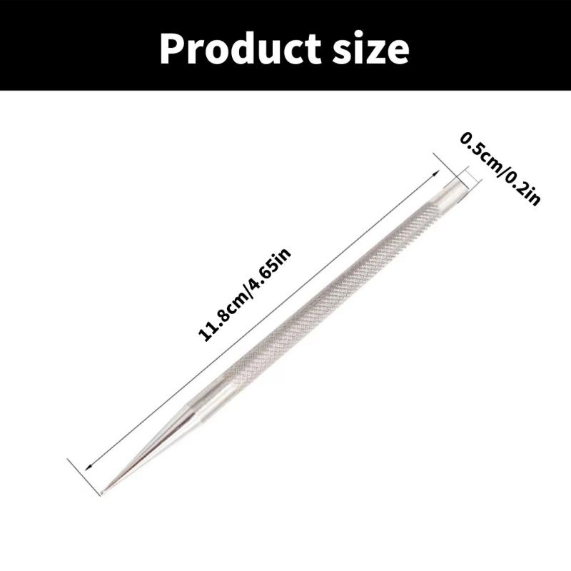 Fine Tip Leather Scribing Tool Carbon Steel Leather Scriber Tool Slip Resistant Handle for Leather Carving Sewing
