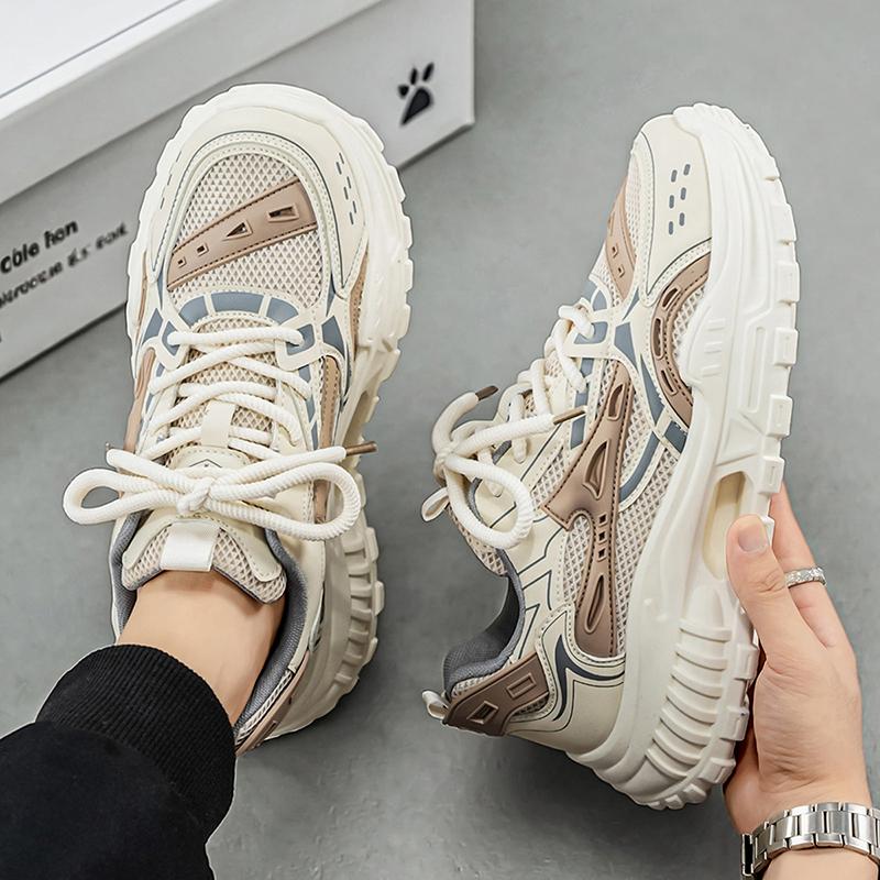 Chunky Sneakers Four Seasons New Breathable Light Soft Sole Anti Slip Outdoor Walking Shoes Fashion Cusual Running Sports Shoes