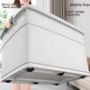 Baicaoyuan Plastic Clothing Storage Box, Toy Storage Box, 86L, Porcelain White, 1 Piece, with Wheels