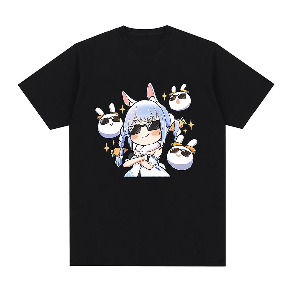 Футболка Hololive English VTuber Usada Pekora Nousagi унисексженская эстетичная футболка с кроликом Kawaii унисекс хлопковая футболка большого размера с героями мультфильмов 2XL 1963₽