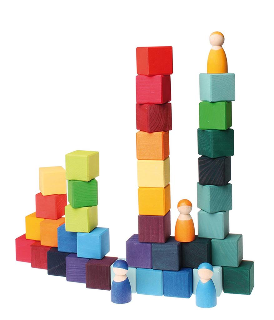 Grimms Rainbow Cubes, Small, 36 pieces (GM43110) [For ages 1 and up]