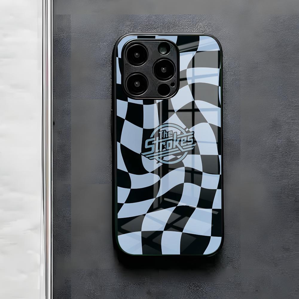 Band The S-strokes Phone Case For IPhone 17 Air 16 E Pro Max 15 14 13 Mini 12 Pro 11 Max Plus Black Glass Cover