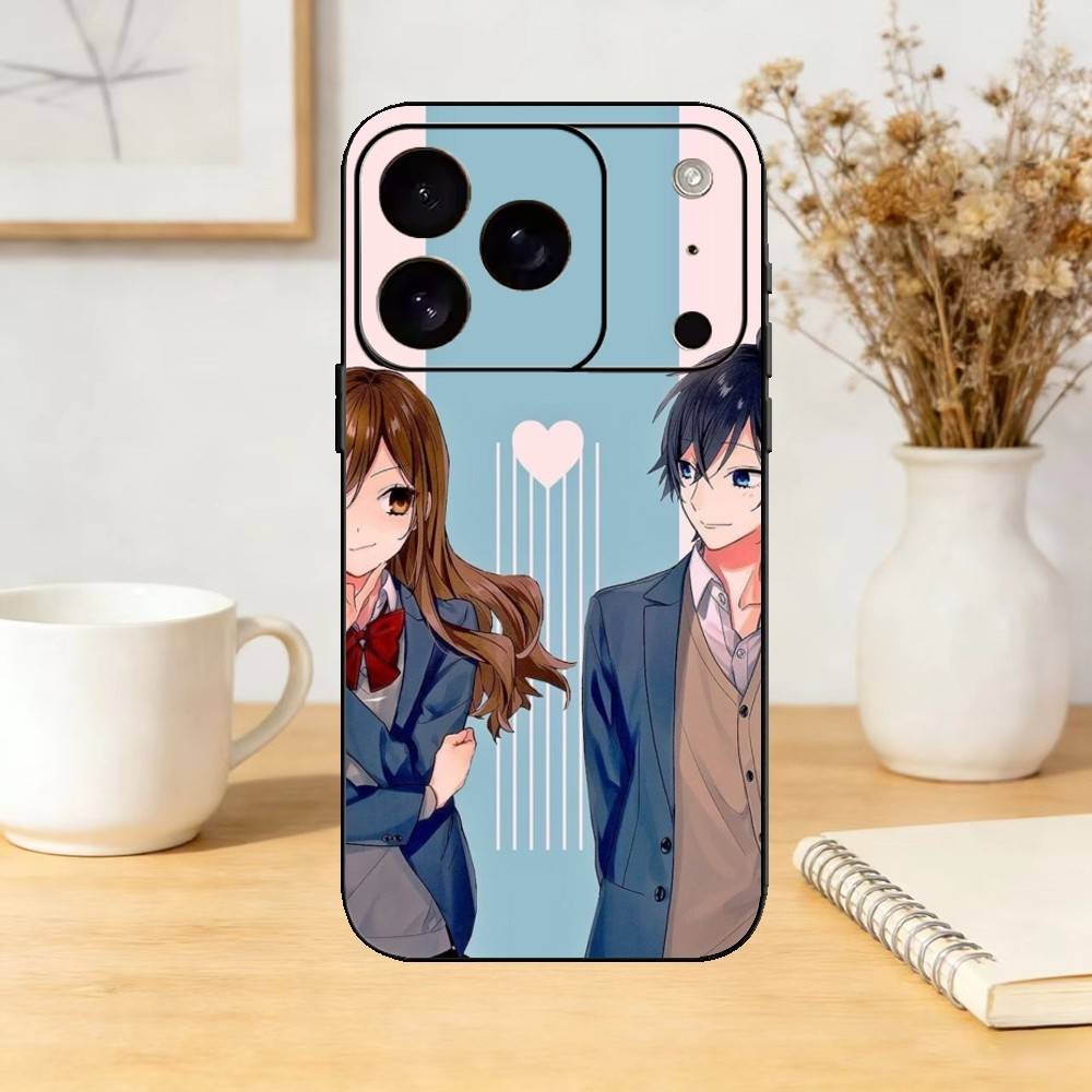 Horimiya Hori And Miyamura Phone Case Silicone Black Soft For IPhone 17,16,15,14,13,12,11,SE,Plus Pro Max