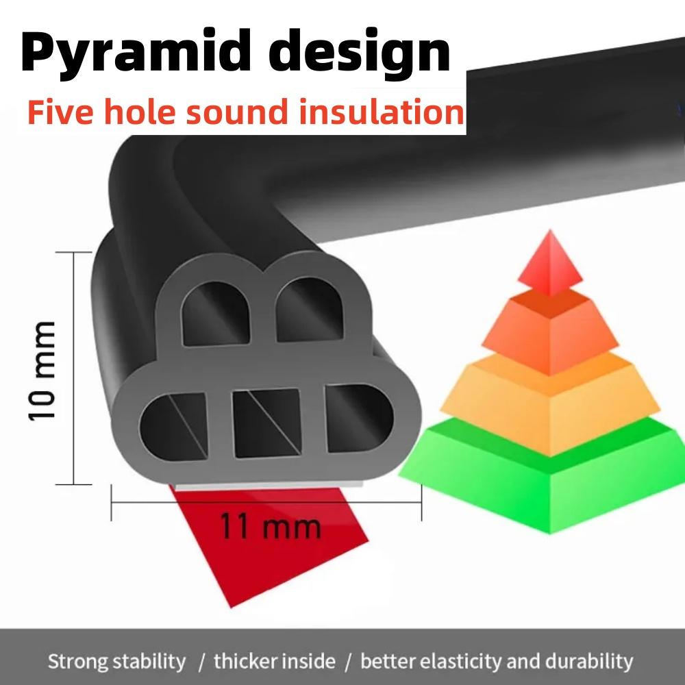 26M Car Waterproof Soundproof Sealstrip Double Layer Seal Strip for The Trunk Anti-collision Rubber Strips Auto Accessories