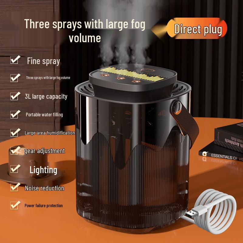 

Portable Large-Capacity Humidifier with Atmosphere Light for Office and Bedroom