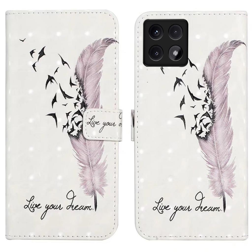 For Xiaomi 14T Case 3D Creative Pattern PU Leather Stand Phone Cover