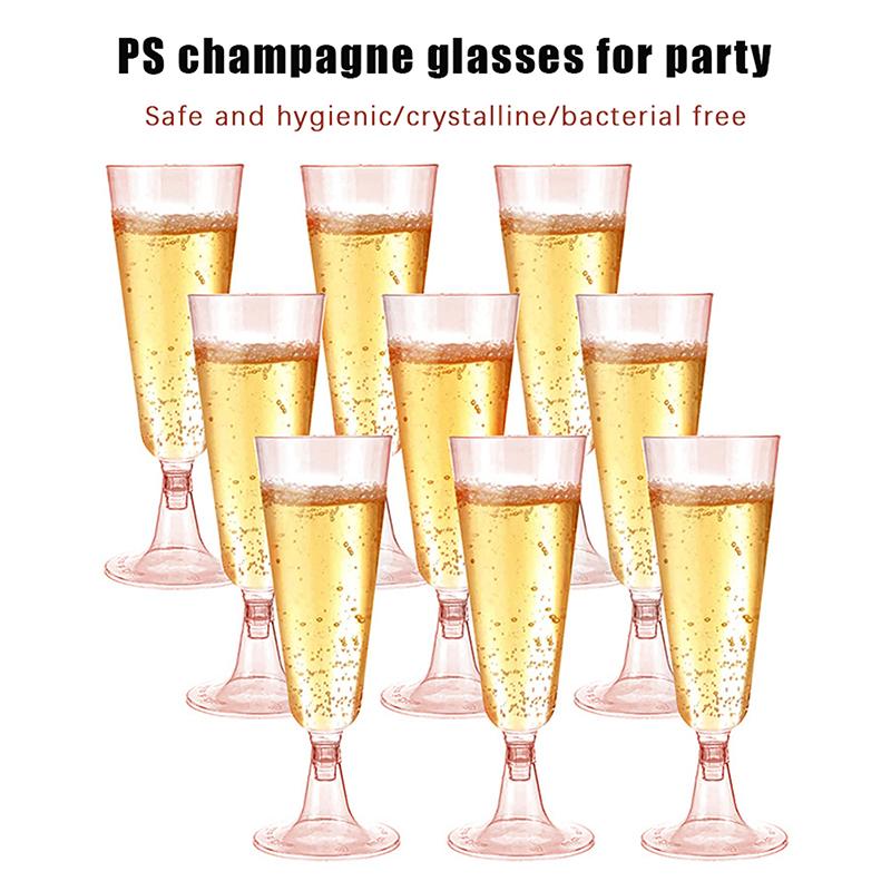 10 Stück Einweg-Plastik-Cocktailgläser Klare Martini-Gläser Rotwein-Pokal Eiscreme-Dessertbecher Mousse-Becher Pudding-Becher