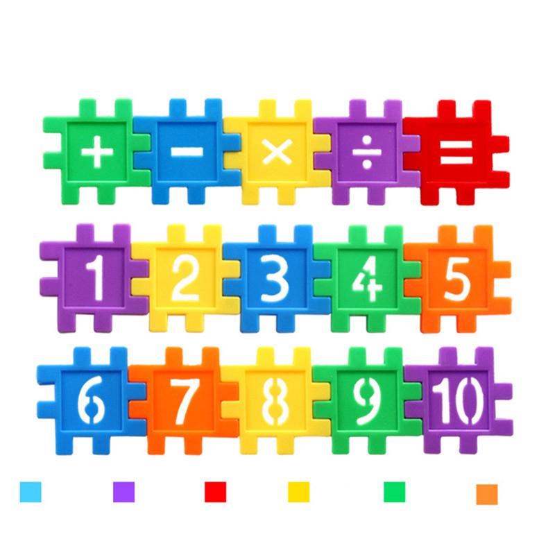 100 Pezzi Blocchi da Costruzione Numeri Giocattolo Fai da Te Particelle Grandi Colorati Mattoncini da Assemblare Creativi Blocchi Matematici Giocattolo per l'Educazione Precoce dei Bambini
