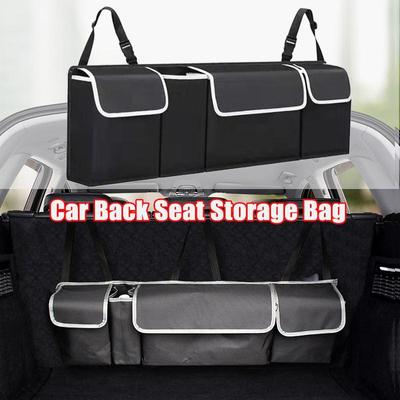 High Capacity Car Boot Back Seat Trunk Storage Bag Organizer Pocket Waterproof Oxford Storage Box Organizer Stowing Tidying Interior Accessories