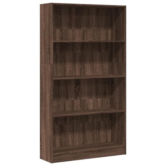 VidaXL Bookcase Brown Oak 80x24x143 Cm Engineered Wood, Bookshelf, Book Holder, Book Support, Cabinet 857850