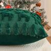 Christmas Pillowcase, Plush Snowflake, Christmas Tree, Embroidered Wool, Living Room Sofa Cushion, Holiday Party Decoration Pillow Cover