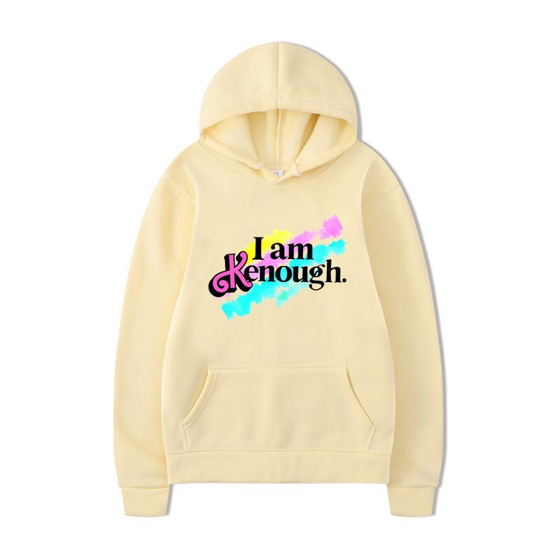 I Am Kenough Hoodies Print Fashion Sweatshirt Hip Hop Casual Unisex Autumn Winter Oversize Fleece Streetwear Tops