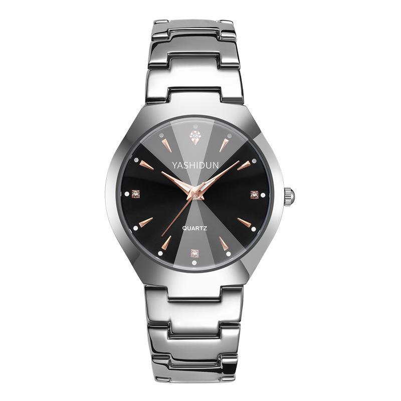 Unisex Luminous Quartz Watch: Fashionable Steel Band, Waterproof, Suitable for Students & Couples