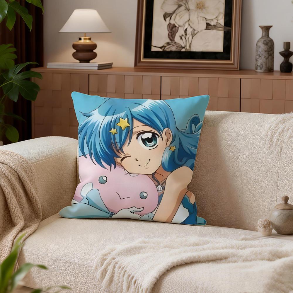 Mermaid Melody Pichi Pichi Pitch Cushion Cover Cushion Cover Set 4Pcs 50x50 45x45 40x40 Pillowcase Decorative Sofa Home Decor
