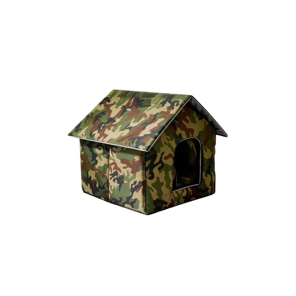 Foldable Pet House Indoor Outdoor Portable Pet Shelter with Removable Cover and Door Flap Suitable for Small To Medium Pets