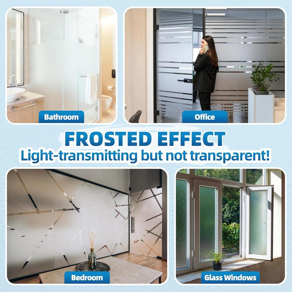 Frosted Glass Paint for Window 16oz & Waterproof Window Privacy Paint 500g, Frosted Glass Window Film, UV Resistant Frosted Glass Spray for Glass